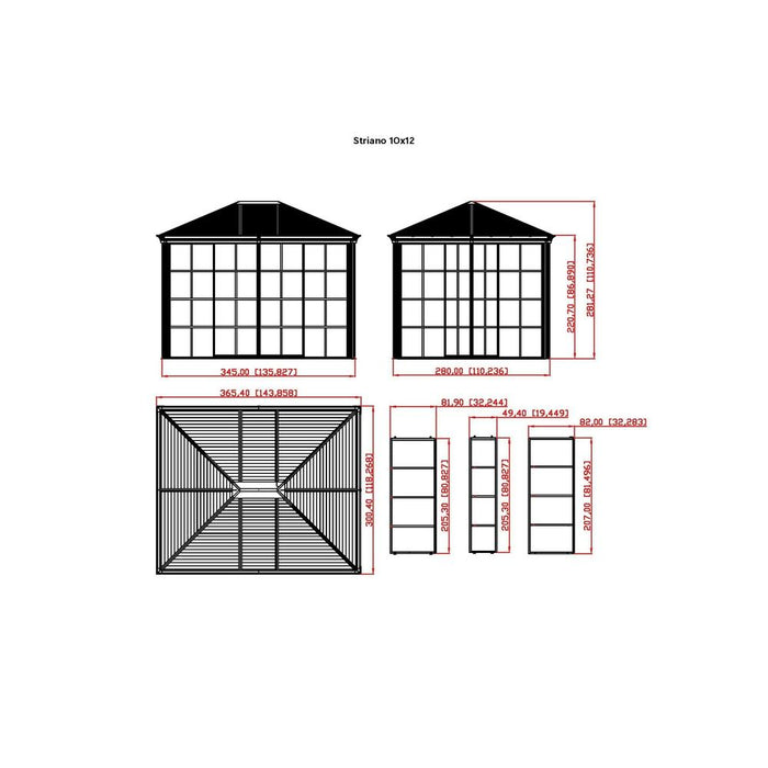 Sojag Striano Aluminum/Steel Screenhouse