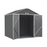 Arrow Ezee Steel Shed Galvanized High 8 x 7 Ft. In Gable