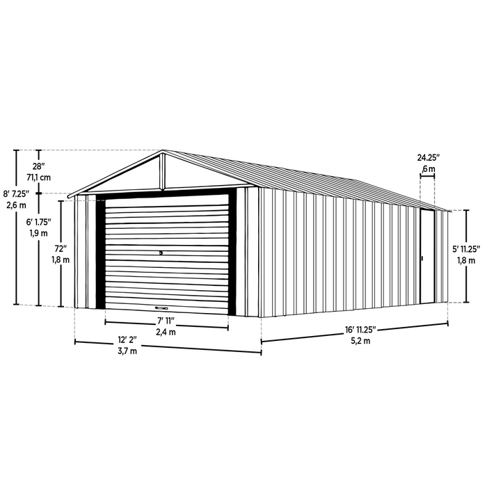 Arrow Murryhill Garage Set In Flute Grey
