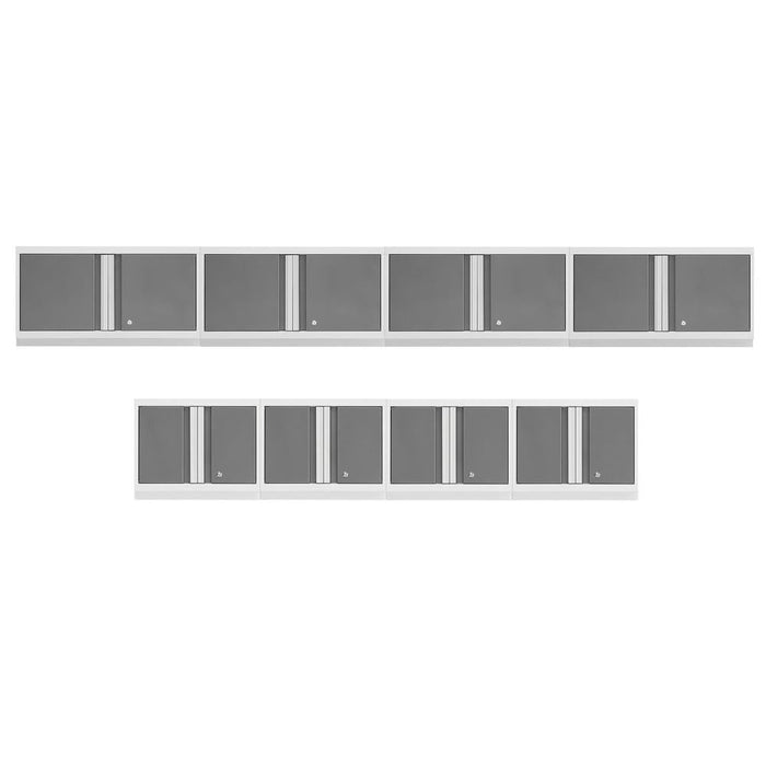 Newage Products Bold 3.0 Series 8-Piece Wall Storage System (4X 24", 4X 36")