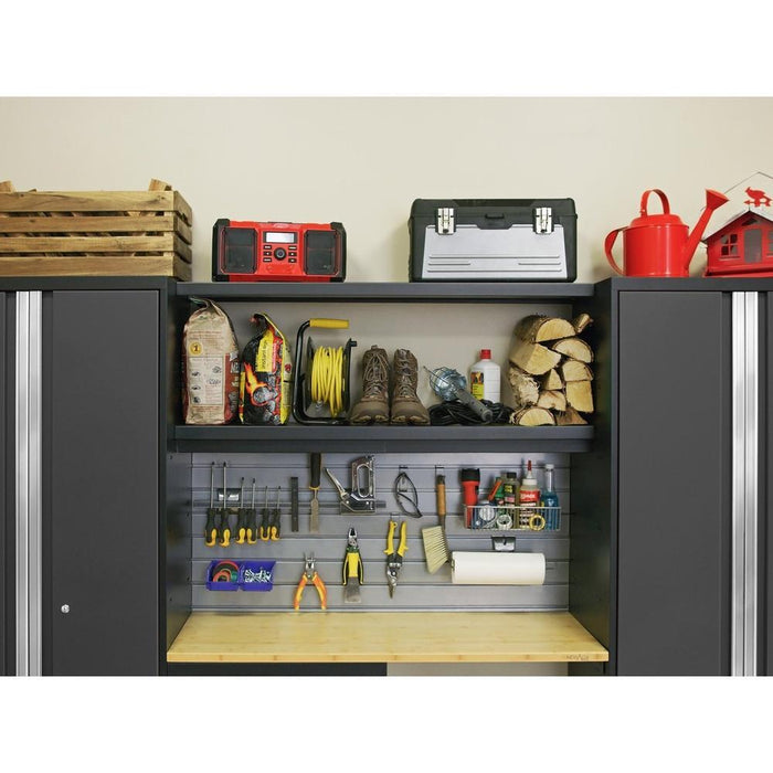 Newage Products Bold 3.0 Series Grey Multi-Use Lockers With Wall Shelves (X2)