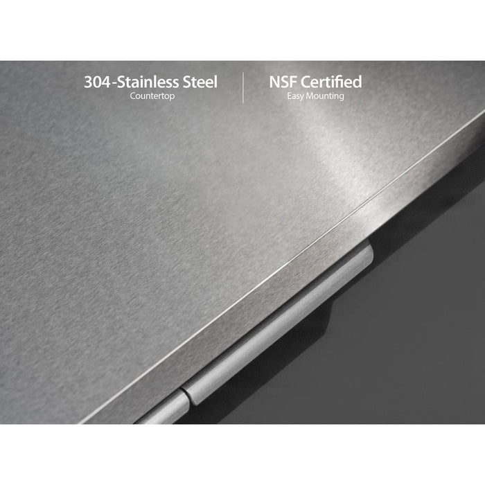 Newage Products Outdoor Kitchen Cabinets Slate Gray Aluminum 7-Piece Set With 3-Drawer Cabinet And 64" Countertop