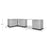Newage Products Outdoor Kitchen Cabinets Stainless Steel 6-Piece Set With 90° Corner Shelf