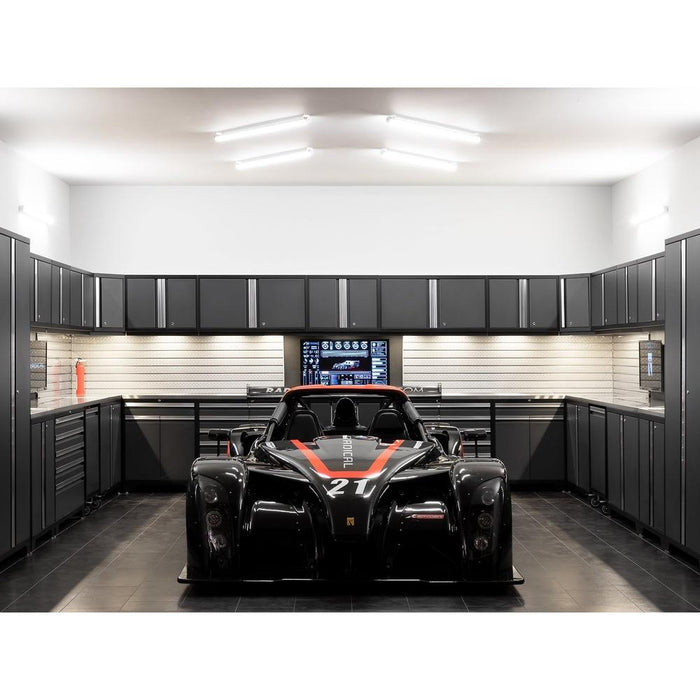 Newage Products Pro 3.0 Series 3-Piece Garage Cabinet Set With 72" Wall Mounted Rack