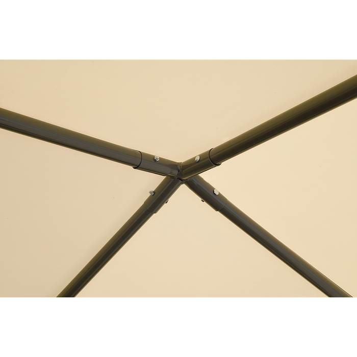 Shelterlogic Pacifica Gazebo Canopy Charcoal Frame And Marzipan Tan Cover 10 x 10 Ft.