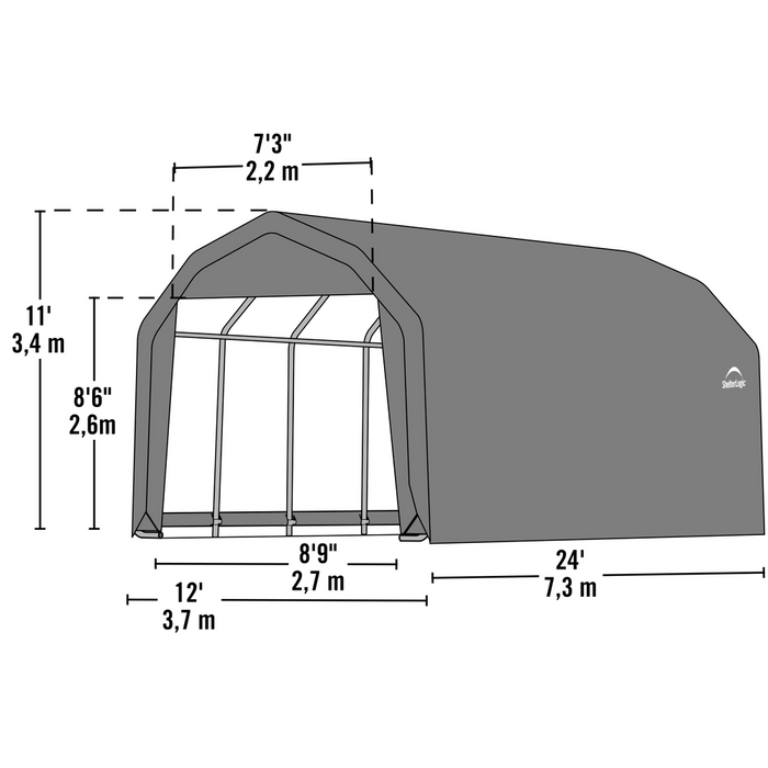 Shelterlogic Sheltercoat Barn Style Garage (All Options)