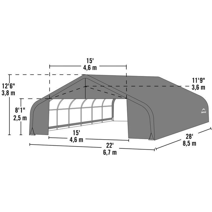Shelterlogic Sheltercoat Garage, Extra-Wide, Peaked Style (All Options)